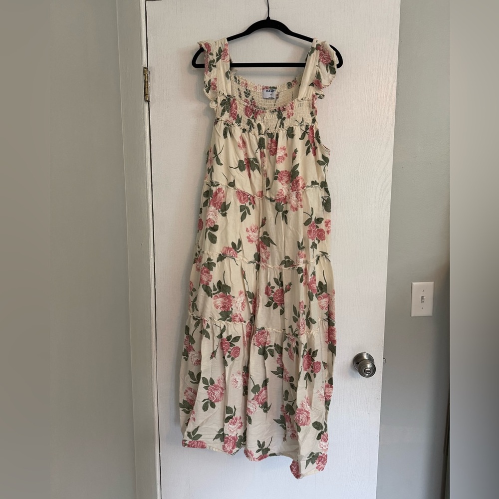 Old Navy Cream Floral Dress